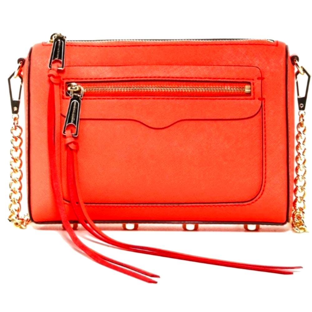 Rebecca Minkoff Avery Zest Leather Cross Body Bag EUC Spring